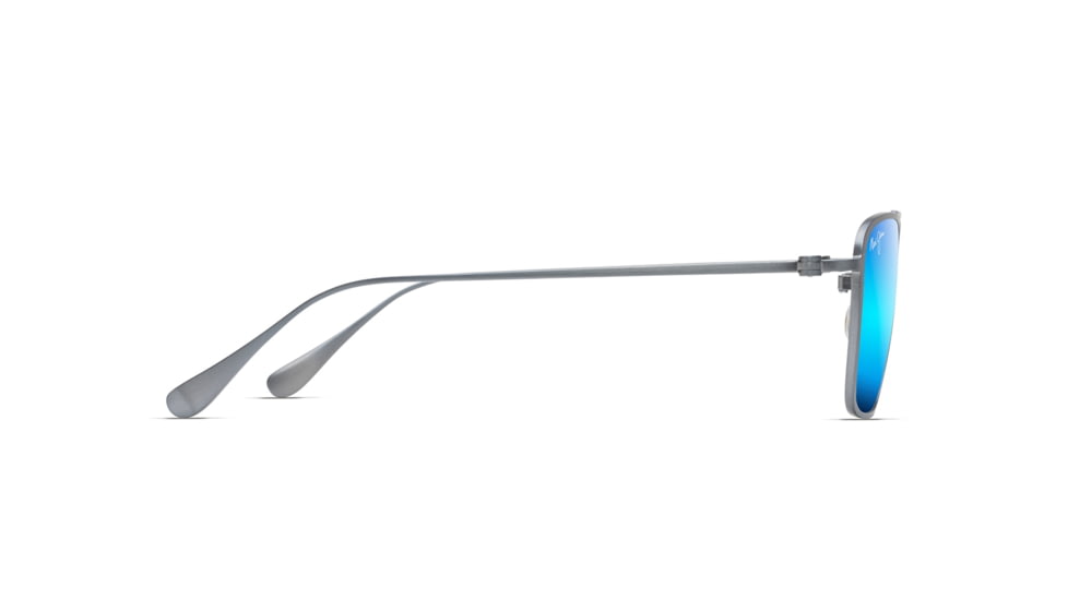 Maui Jim Ebb &amp; Flow Polarized Aviator Sunglasses, Dove Grey Frame, Blue Hawaii Lens, Dove Grey B542-27A