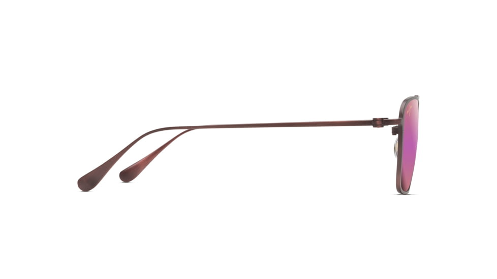 Maui Jim Ebb &amp; Flow Polarized Aviator Sunglasses, Matte Brushed Burgundy Frame, Maui Sunrise Lens, Matte Brushed Burgundy P542-07M