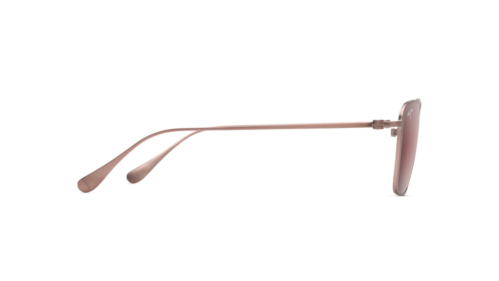 Maui Jim Ebb &amp; Flow Polarized Aviator Sunglasses, Satin Brown Red Frame, Maui Rose Lens, Satin Brown Red R542-19A