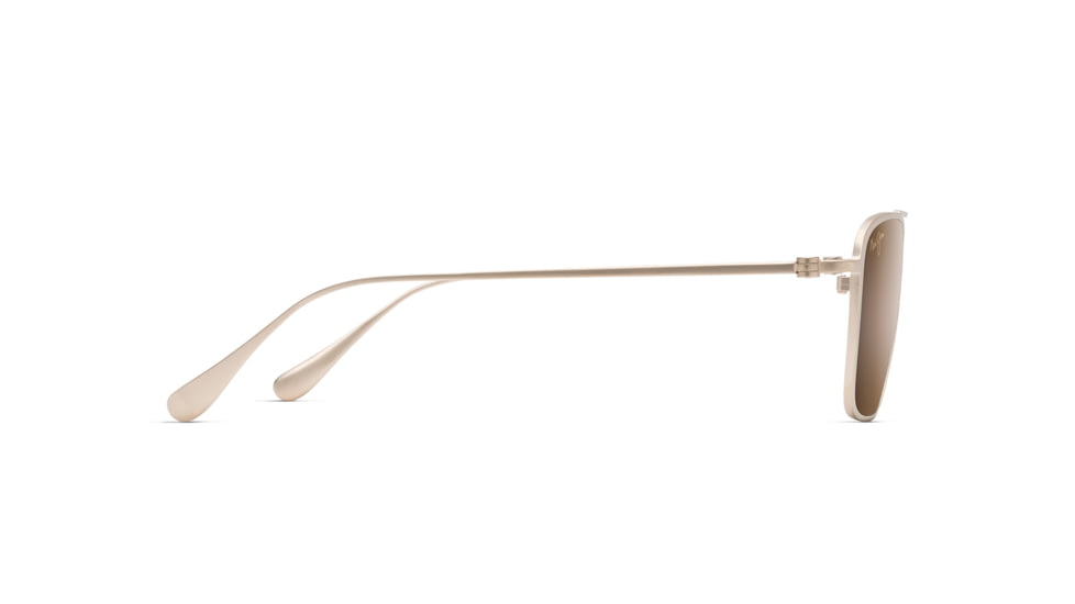 Maui Jim Ebb &amp; Flow Polarized Aviator Sunglasses, Satin Gold Frame, HCL Bronze Lens, Satin Gold H542-16A