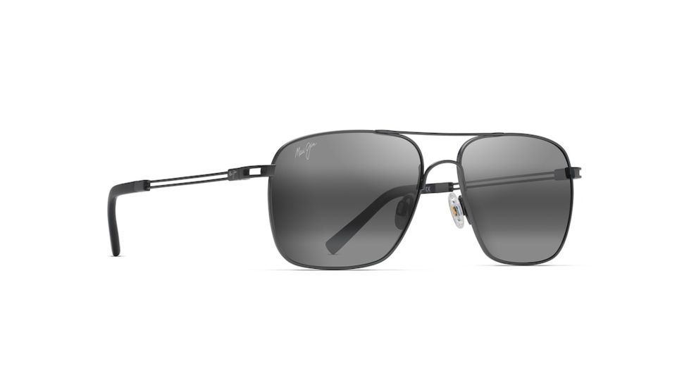 Maui Jim Haleiwa Unisex Sunglasses,Gunmetal Frame,Polarized,Neutral Grey Lens, 328-02D