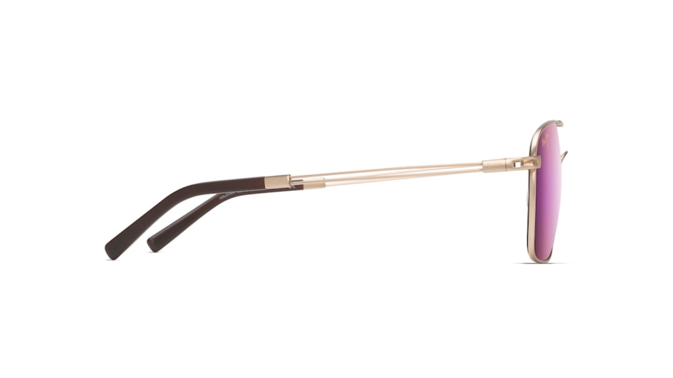 Maui Jim Haleiwa Unisex Sunglasses,Satin Gold Frame,Polarized,Maui Sunrise Lens, P328-16A