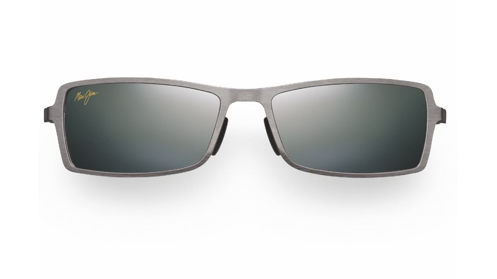 Maui Jim Shark Pit Sunglasses - Brushed Silver Frame, Neutral Grey Lenses - 228-17