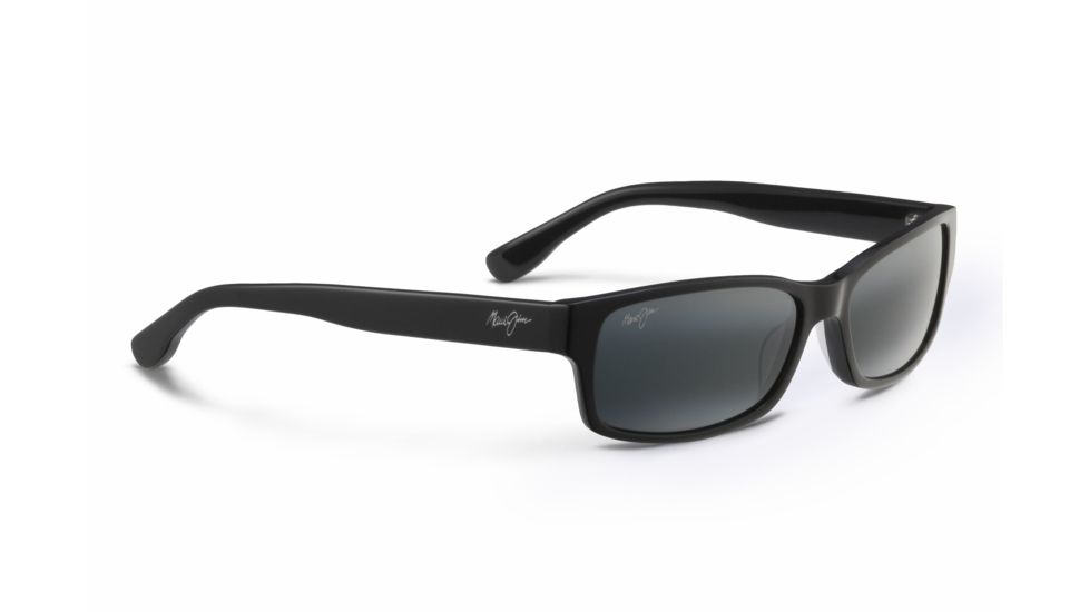 Maui Jim Hidden Pinnacle Sunglasses - Gloss Black Frame,Neutral Grey Lens 298-02