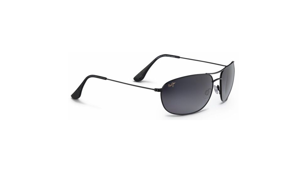 Maui Jim Hideaways Sunglasses, Gloss Black Frame, Grey Lenses GS248-02