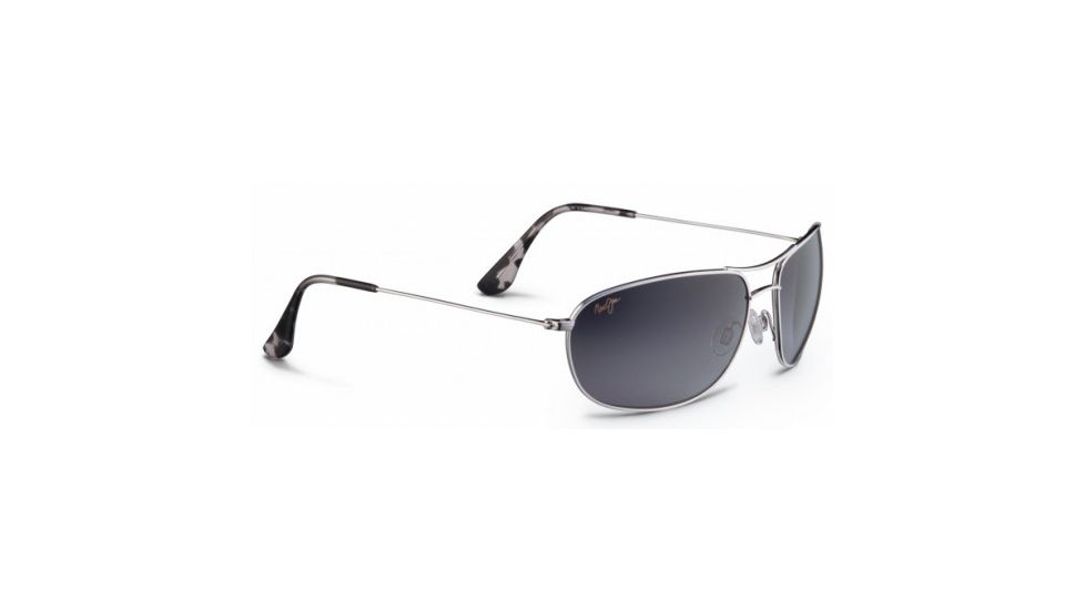 Maui Jim Hideaways Sunglasses, Silver Frame, Grey Lenses GS248-17