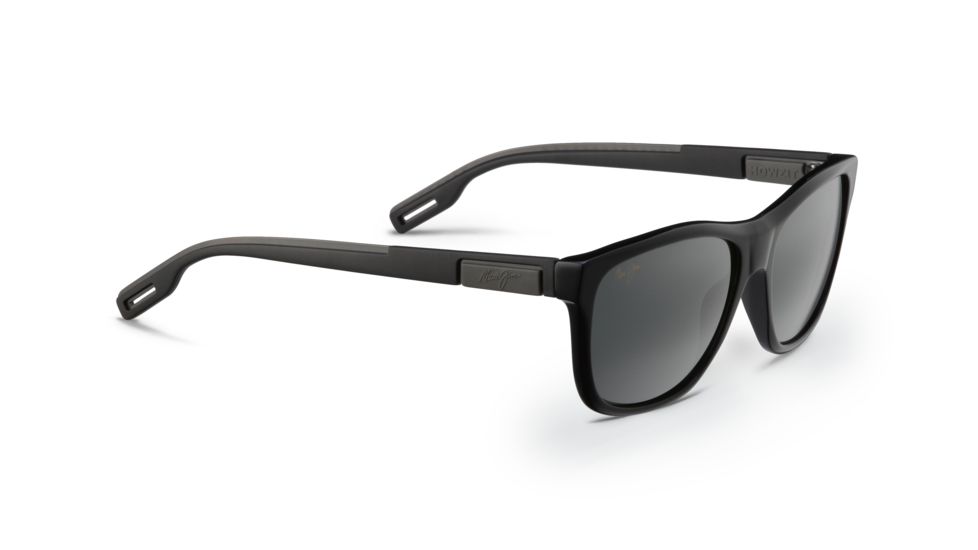 Maui Jim Howzit Sunglasses, Gloss Black Frame, Neutral Grey Lens, Polarized, 734-02