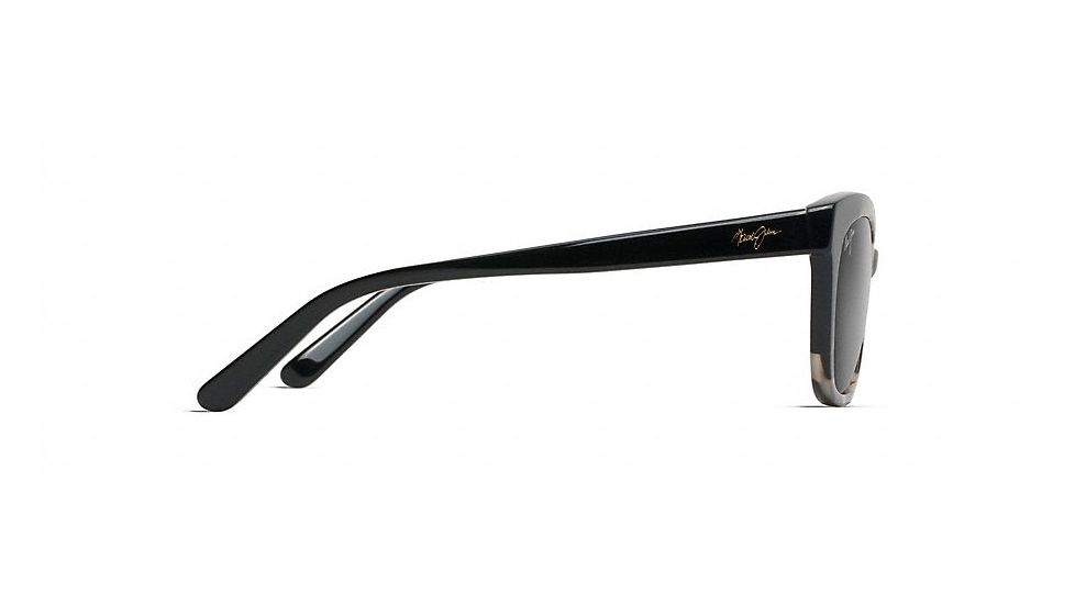 Maui Jim Ilima Polarized Cat Eye  Sunglasses,White Tokyo with Gloss Black,Neutral Grey Lens GS759-61