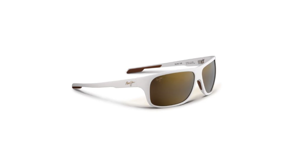 Maui Jim Island Time Sunglasses, Matte White, HCL Bronze Lenses, Matte White H237-05M