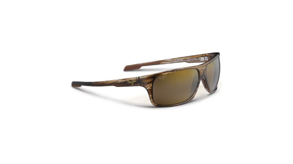 Maui Jim Island Time Sunglasses w/ Striped Rootbeer Frame and HCL Bronze Lenses - H237-15