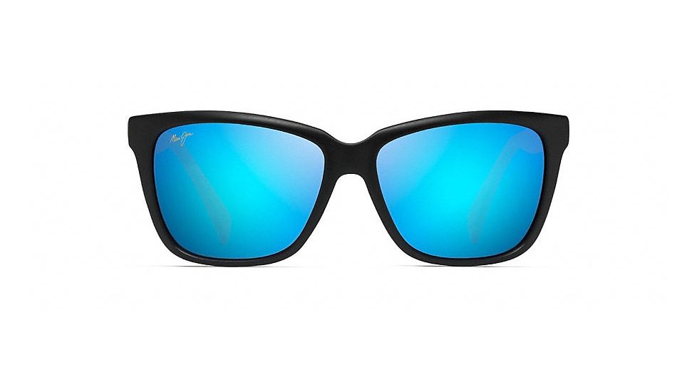 Maui Jim Jacaranda Fashion  Sunglasses,Matte Black,Blue Hawaii Lens B763-2M