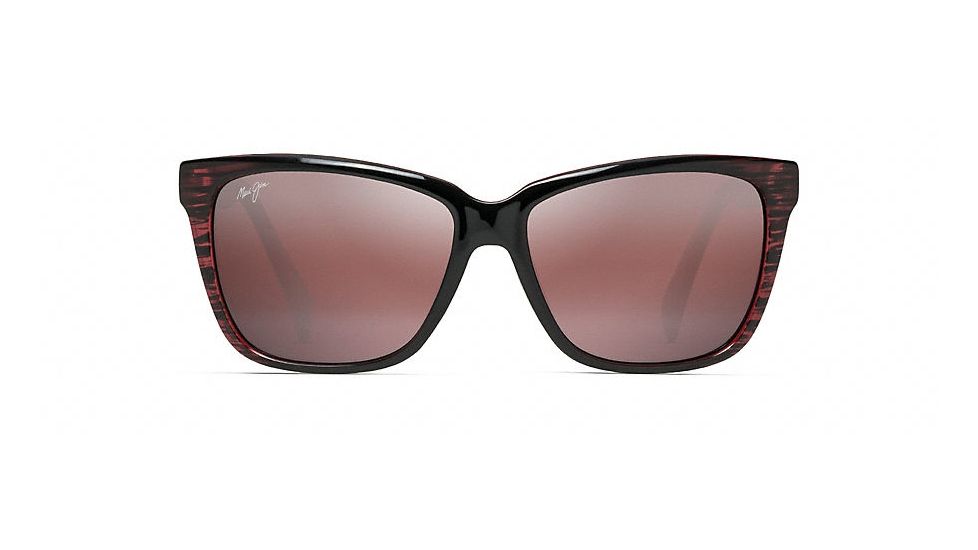 Maui Jim Jacaranda Fashion  Sunglasses,Red Stripe,Maui Rose Lens R763-07C