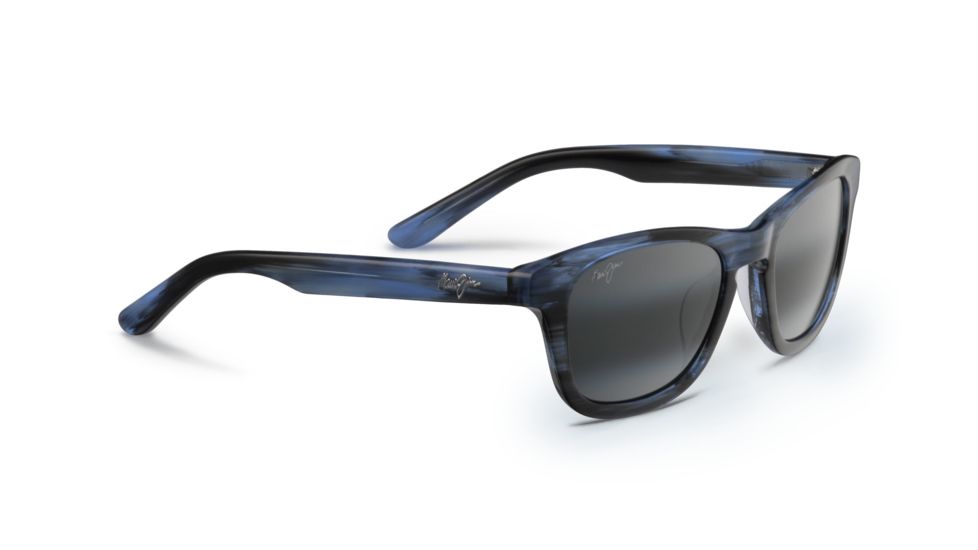 Maui Jim KA'A Point Sunglasses,Square,Blue Frame,Polarized Neutral Grey Lens 713-03E