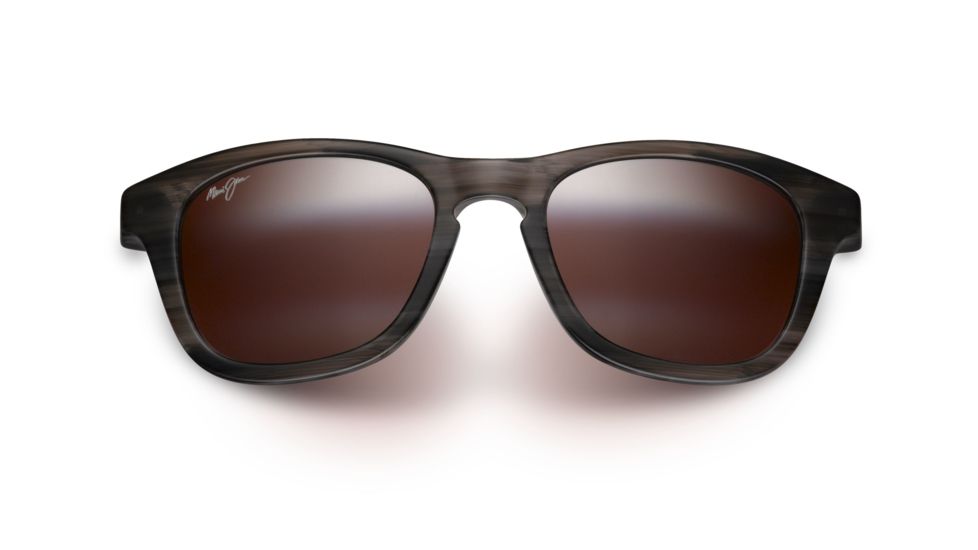 Maui Jim KA'A Point Sunglasses,Square,Charcoal Frame,Polarized Maui Rose Lens R713-27