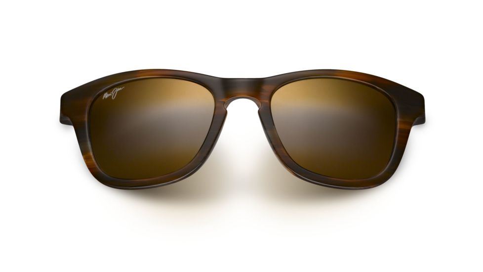 Maui Jim KA'A Point Sunglasses,Square,Chocolate Frame,Polarized HCL Bronze Lens H713-01B