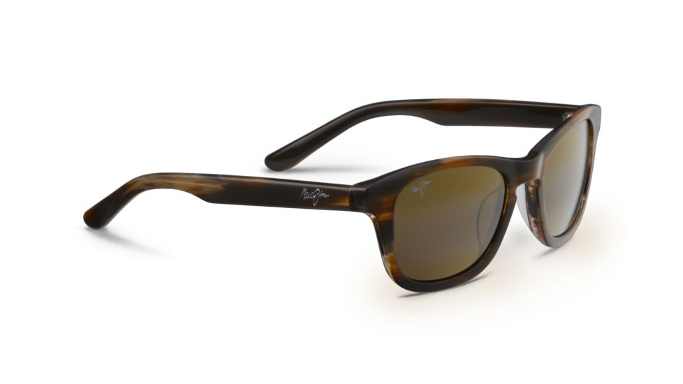 Maui Jim KA'A Point Sunglasses,Square,Chocolate Frame,Polarized HCL Bronze Lens H713-01B