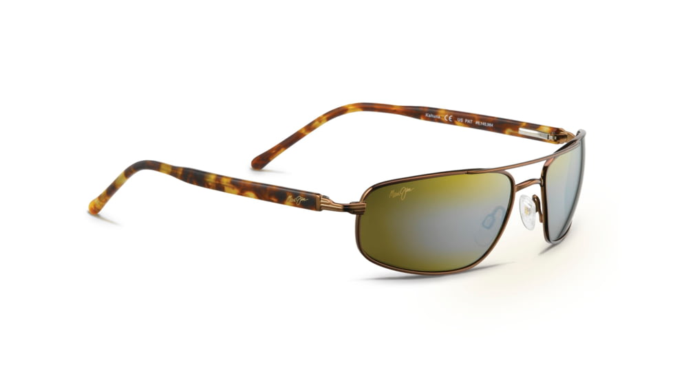 Maui Jim Kahuna Sunglasses w/ Metallic Gloss Copper Frame and HCL Bronze Lenses - H162-23