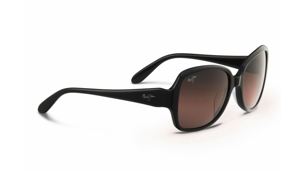 Maui Jim Kalena Sunglasses - Gloss Black Frame,Maui Rose Lens RS299-02