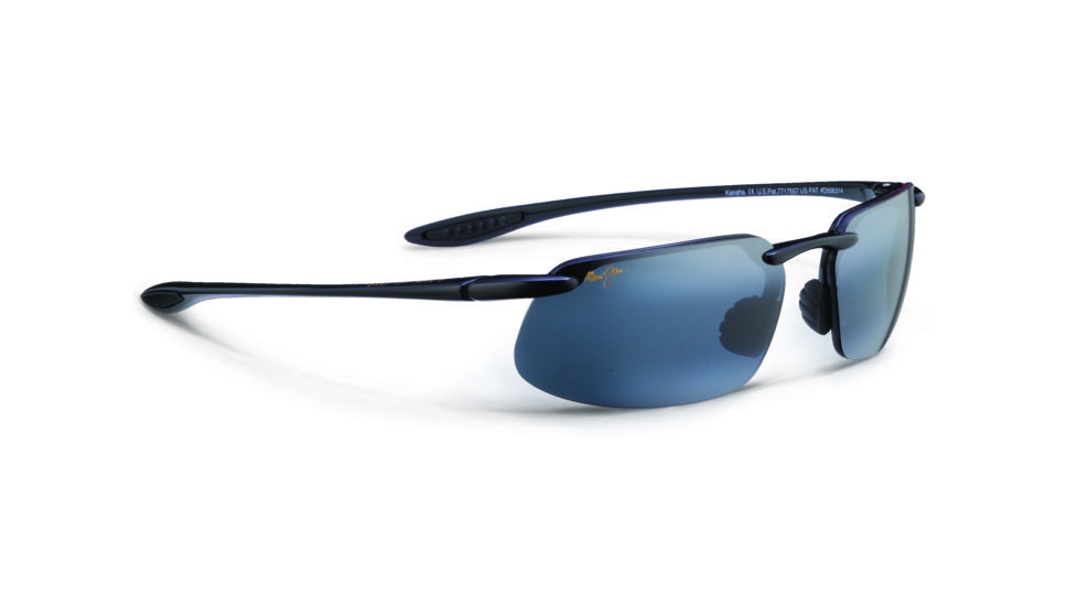 Maui Jim Kanaha Sunglasses,Universal Fit - Gloss Black Frame,Polarized Neutral Grey Lens 409N-02