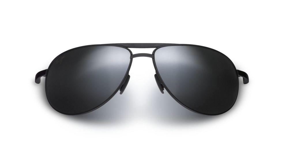 Maui Jim Leeward Coast Sunglasses - Black w/Blue Frame and Neutral Grey Polarized Lens 297-2M