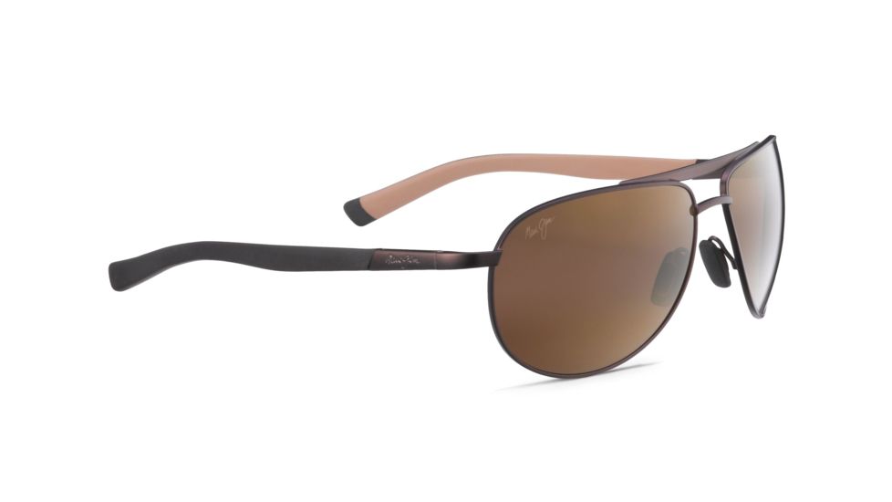 Maui Jim Leeward Coast Sunglasses - Chocolate Frame and HCL Bronze Polarized Lens H297-01M