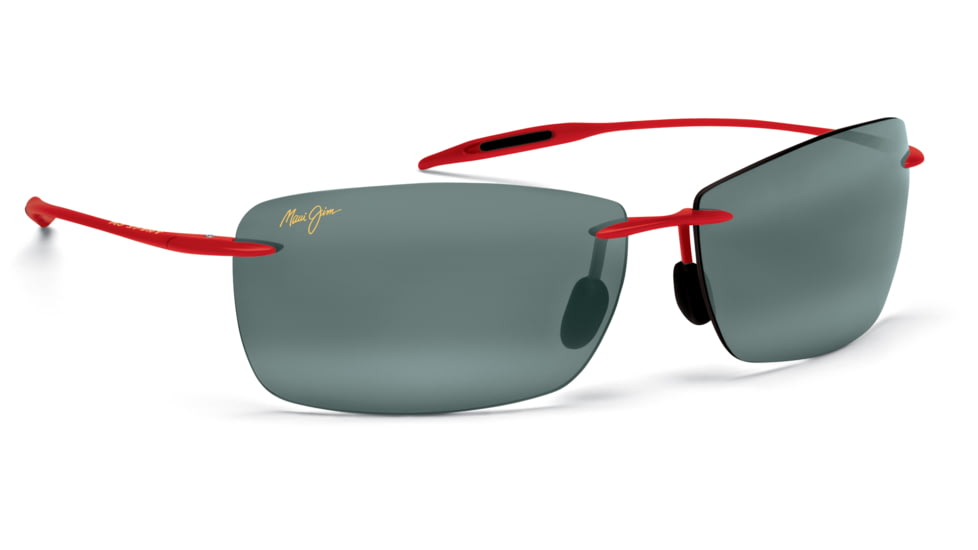 Maui Jim Lighthouse Sunglasses, Red, Grey Lenses, Red 423-187