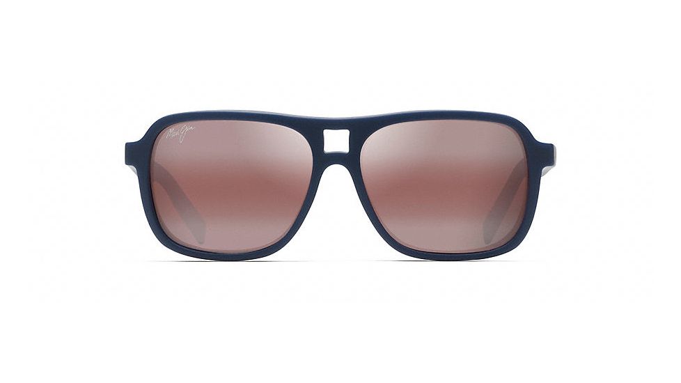 Maui Jim Little Maks Polarized Aviator  Sunglasses,Matte Blue,Maui Rose Lens R771-03M