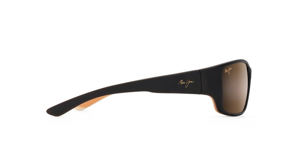 Maui Jim Local Kine Polarized Square Sunglasses, Matte Dark Transparent Brown w/ Tan &amp; Cream Frame, HCL Bronze Lens, Matte Dark Transparent Brown w/ Tan &amp; Cream H810-25MC