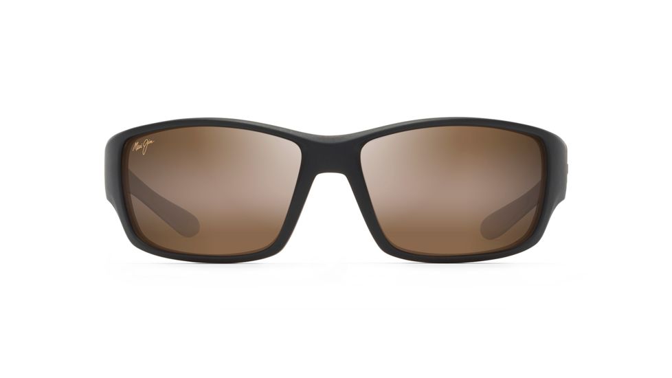 Maui Jim Local Kine Polarized Square Sunglasses, Matte Dark Transparent Brown w/ Tan &amp; Cream Frame, HCL Bronze Lens, Matte Dark Transparent Brown w/ Tan &amp; Cream H810-25MC