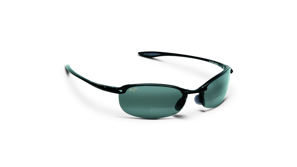Maui Jim Makaha Reader Sunglasses - Gloss Black Frame and Neutral Grey +1.50 Polarized Lens - Universal Fit G805N-0215