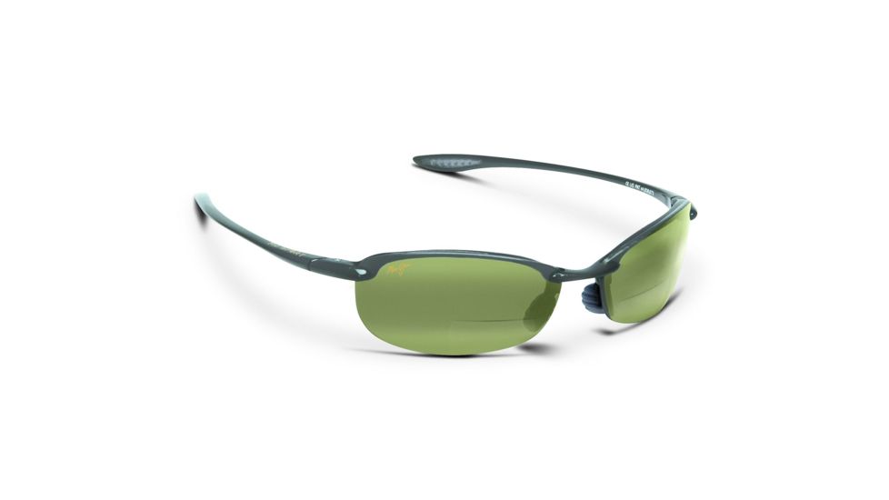 Maui Jim Makaha Reader Sunglasses - Smoke Grey Frame and Maui HT +1.50 Polarized Lens - Universal Fit HT805N-1115