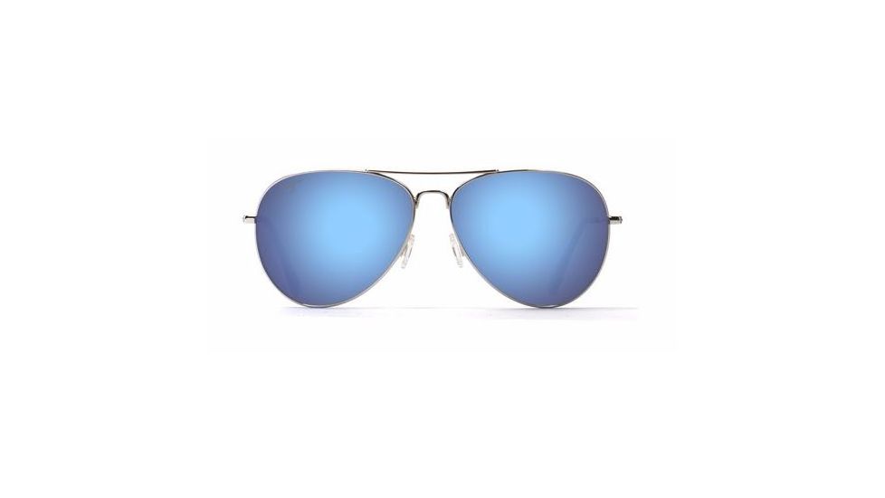 Maui Jim Mavericks Sunglasses, Silver Frame, Blue Hawaii Lens, Polarized, B264-17