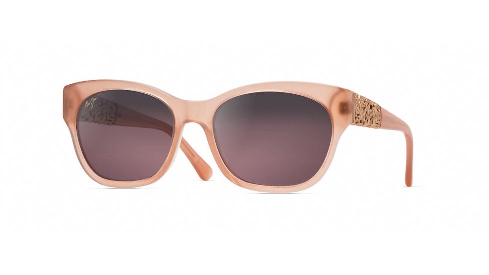 Maui Jim Monstera Leaf Sunglasses, Guava Pink with Rose Gold Monstera Frame, Maui Rose Lens, RS747-09A