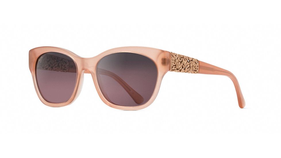 Maui Jim Monstera Leaf Sunglasses, Guava Pink with Rose Gold Monstera Frame, Maui Rose Lens, RS747-09A