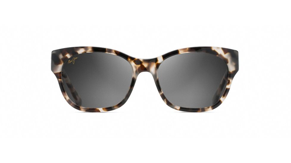 Maui Jim Monstera Leaf Sunglasses, White Tokyo with White Gold Monstera Frame, Neutral Grey Lens, GS747-05T