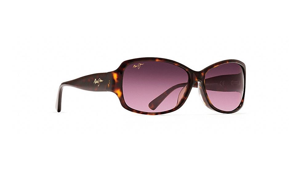 Maui Jim Nalani Polarized Fashion  Sunglasses,Dark Tortoise,Maui Rose Lens RS295-10