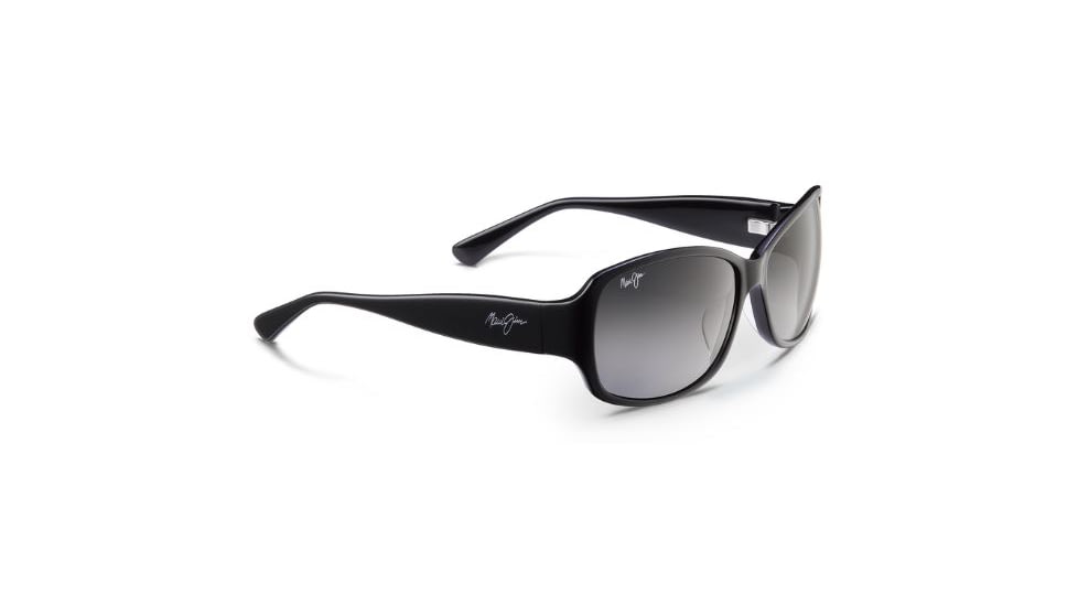 Maui Jim Nalani Sunglasses - Gloss Black Frame and Neutral Grey Polarized Lens GS295-02