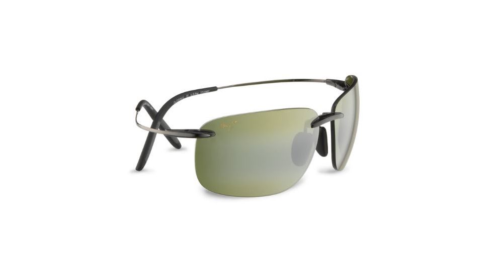 Maui Jim Olowalu Sunglasses, Grey and Gunmetal Frame, High Transmission Lenses HT526-11