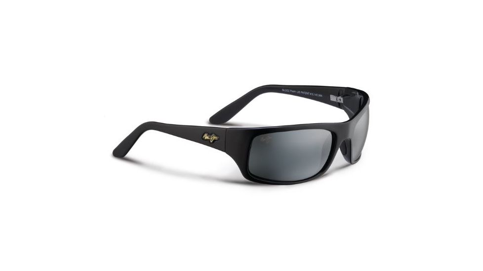 Maui Jim Peahi Sunglasses w/ Gloss Black Frame and Neutral Grey Lenses - 202-02