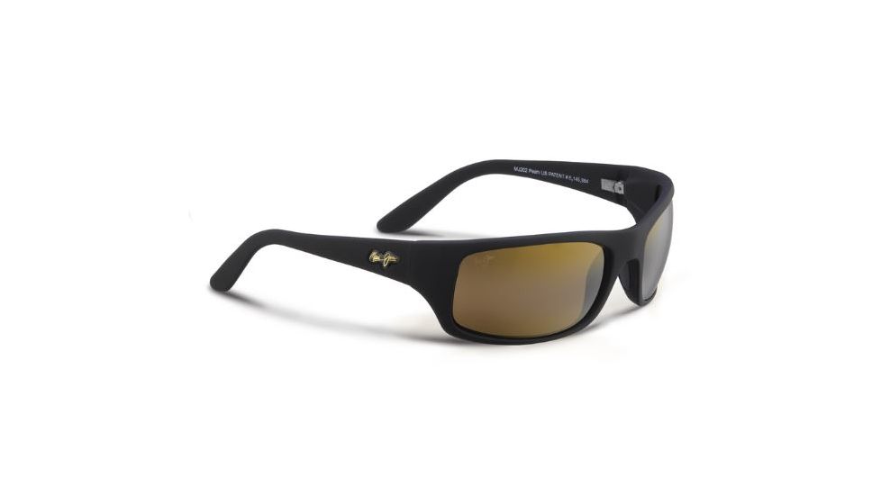 Maui Jim Peahi Sunglasses w/ Matte Black Rubber Frame and HCL Bronze Lenses - H202-2M