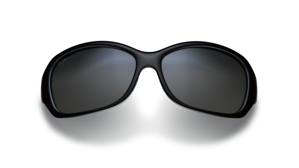 Maui Jim Pearl City Sunglasses, Black w/Blue, Grey Lenses, Black w/Blue GS214-03A