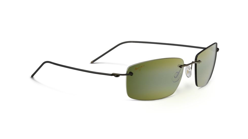 Maui Jim Sandhill Sunglasses, HCL Bronze, Gloss Dark Brown with Brown Sleeve H715-25A