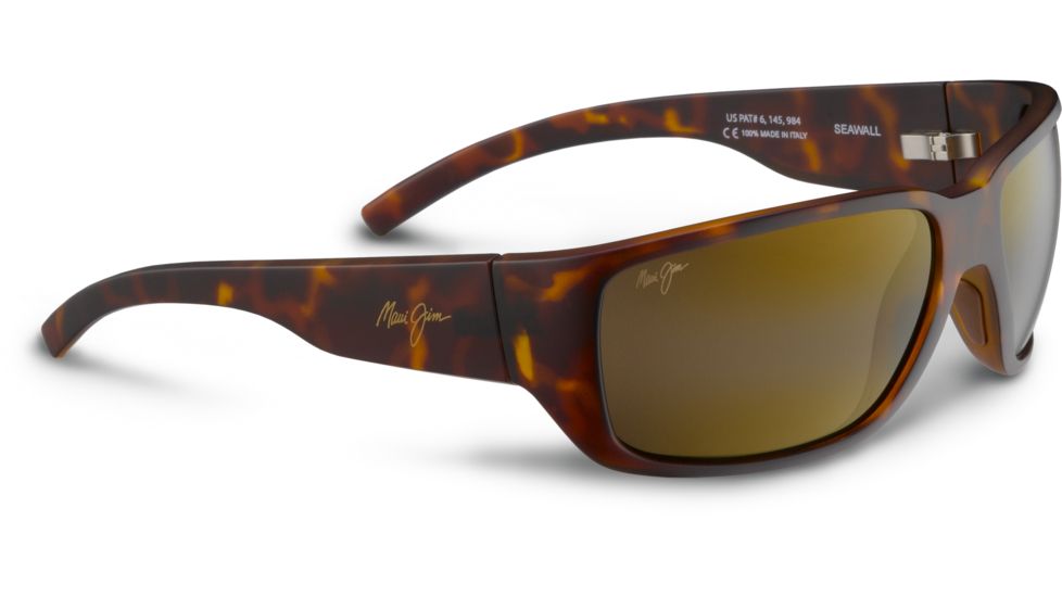 Maui Jim Seawall Sunglasses, Matte Tortoise, HCL Bronze Lenses, Matte Tortoise H235-10M