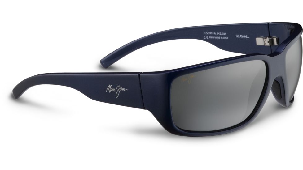 Maui Jim Seawall Sunglasses, Midnight Blue, Grey Lenses, Midnight Blue 235-03H