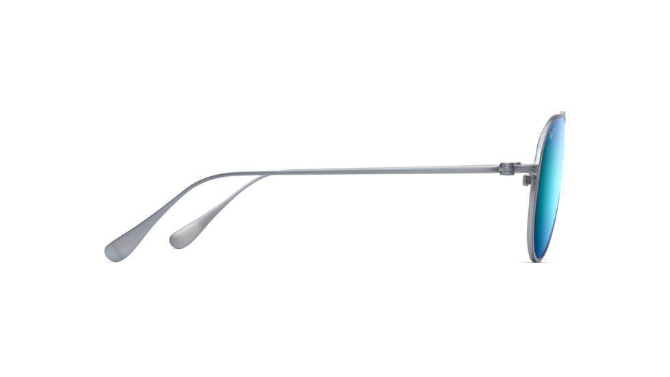 Maui Jim Shallows Polarized Aviator Sunglasses, Dove Grey Frame, Blue Hawaii Lens, Dove Grey B543-27A