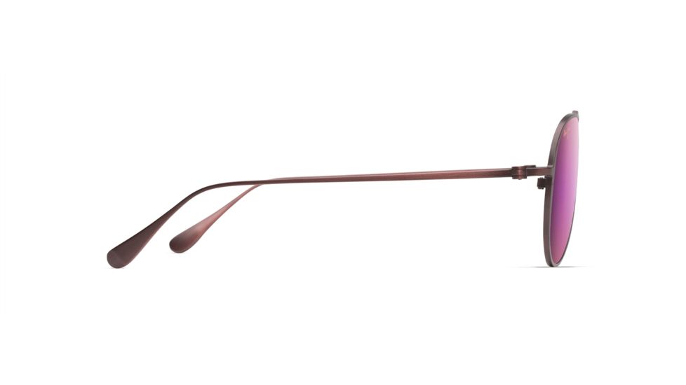 Maui Jim Shallows Polarized Aviator Sunglasses, Matte Brushed Burgundy Frame, Maui Sunrise Lens, Matte Brushed Burgundy P543-07M