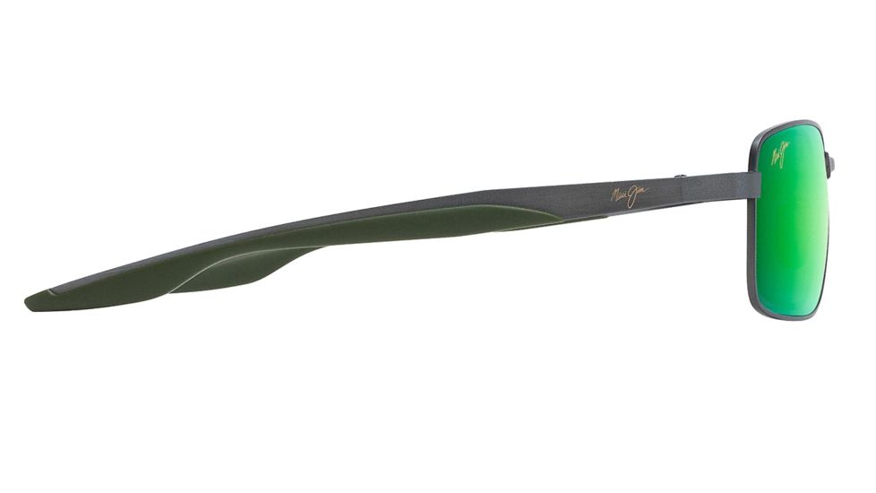Maui Jim Shoal Sunglasses, Brushed Gunmetal Frame, Maui Green Lens, Polarized, GM797-02F