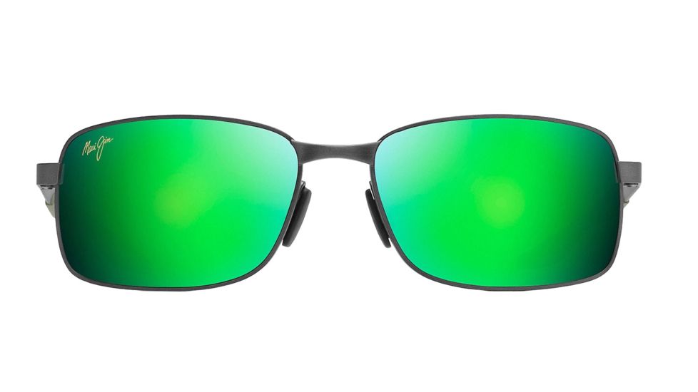Maui Jim Shoal Sunglasses, Brushed Gunmetal Frame, Maui Green Lens, Polarized, GM797-02F