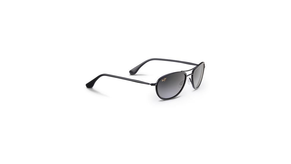Maui Jim Small Kine Sunglasses - Gloss Black Frame and Neutral Grey Lens GS251-02D