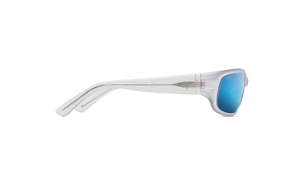 Maui Jim Stingray Wrap  Sunglasses,Matte Crystal,Blue Hawaii Lens B103-05CM